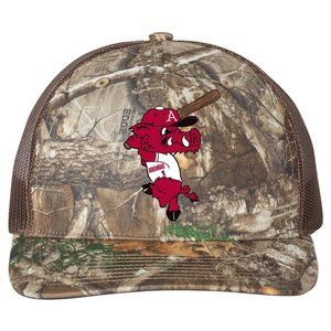 Ribby at Bat 3D Patterned Snapback Trucker Hat- Realtree Edge/ Brown